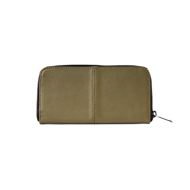 The №98 Zipper Wallet Olive Green