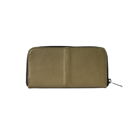 The №98 Zipper Wallet Olive Green